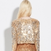 Picture of Womens Gold Sequin Cropped Jacket