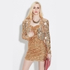 Picture of Womens Gold Sequin Cropped Jacket