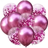 Picture of 12-inch Pink Latex & Confetti 10pcs Balloon Bouquet Set