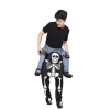 Picture of Adult Kids Carry Me Skeleton Piggyback Halloween Fancy Costume 