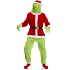 Picture of 7pcs The Grinch Christmas Xmas Costume Suit with Head Mask