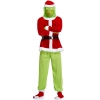 Picture of 7pcs The Grinch Christmas Xmas Costume Suit with Head Mask