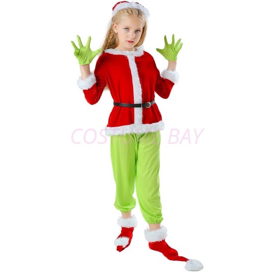 Picture of Kids 7pcs The Grinch Christmas Xmas Costume Suit