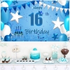 Picture of Blue Series Birthday Backdrop Banner 110*180CM