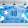 Picture of Blue Series Birthday Backdrop Banner 110*180CM