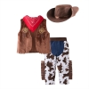 Picture of Boys Western Cowboy Costume Set Vest with Hat