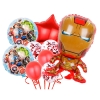 Picture of 9pcs Superhero Foil balloons Set - Captain America / Iron Man / Spiderman