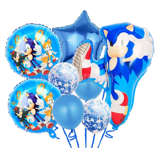 Picture of Sonic The Hedgehog 9pcs Foil Balloons Set