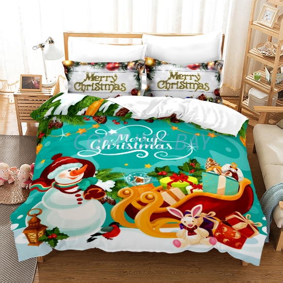 Picture of Merry Christmas Bed Duvet Cover Set Quilt Cover