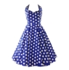 Picture of Rockabilly 50s 60s Vintage Evening Retro Pinup Swing Cocktail Dress-BlueWhite