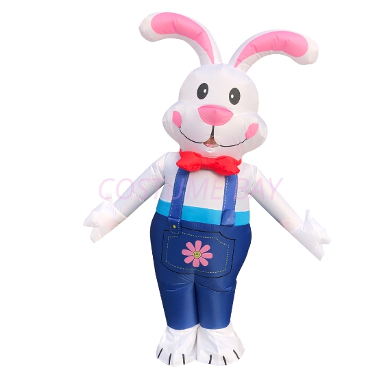 Picture of Fan Operated Adult Inflatable Easter Bunny Halloween Costume