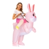 Picture of Fan Operated Adult Inflatable Riding Rabbit Easter Halloween Costume