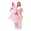 Picture of Fan Operated Adult Inflatable Riding Rabbit Easter Halloween Costume