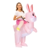 Picture of Fan Operated Kids Inflatable Riding Rabbit Easter Halloween Costume