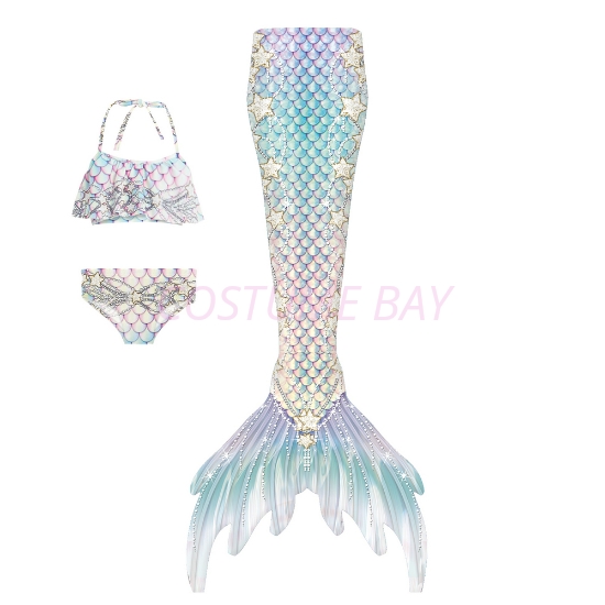 Picture of Girls Mermaid Swimming Set Costume