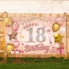 Picture of Pink Series Birthday Backdrop Banner 110*180CM