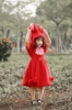 Picture of Girls Easter Bunny Rabbit Dress - Red