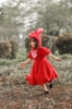 Picture of Girls Easter Bunny Rabbit Dress - Red
