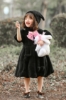 Picture of Girls Easter Bunny Rabbit Dress - Black