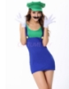 Picture of Super Mario Bros Green Plumber Womens Costume Luigi