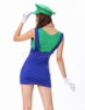 Picture of Super Mario Bros Green Plumber Womens Costume Luigi