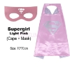 Picture of Kids Superhero Cape &  Mask Set - Light Pink Supergirl