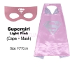 Picture of Kids PJ Superhero Cape &  Mask Set - Light Pink Supergirl