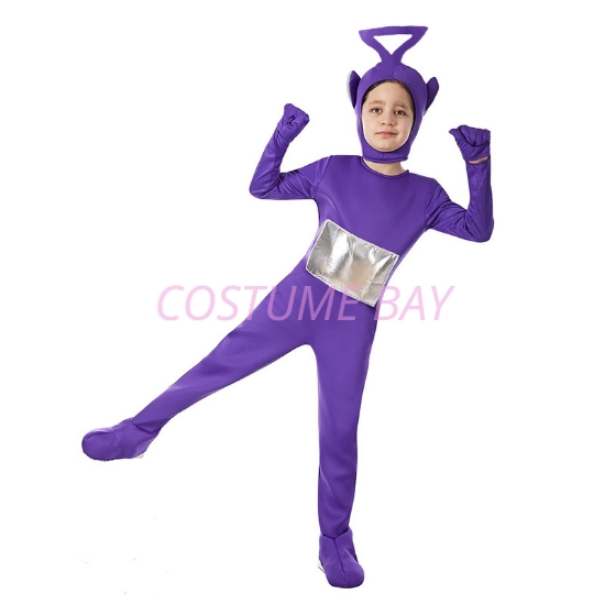 Picture of Kids Teletubbies Jumpsuit Fancy Dress Up - Tinky Winky