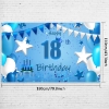 Picture of Blue Series Birthday Backdrop Banner 110*180CM