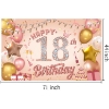 Picture of Pink Series Birthday Backdrop Banner 110*180CM