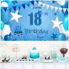 Picture of Blue Series Birthday Backdrop Banner 110*180CM