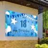 Picture of Blue Series Birthday Backdrop Banner 110*180CM