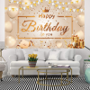 Picture of Pink Happy Birthday Backdrop Banner