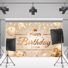 Picture of Pink Happy Birthday Backdrop Banner