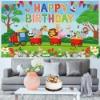 Picture of Gold Happy Birthday Backdrop Banner