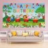 Picture of Gold Happy Birthday Backdrop Banner