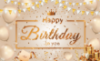 Picture of Gold Happy Birthday Backdrop Banner