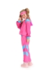 Picture of Kids 80s Retro Hip Hop Disco Hippie Modern Jazz Performance Costume - Pink