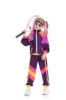Picture of Kids 80s Retro Hip Hop Disco Hippie Modern Jazz Performance Costume - Pink