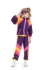 Picture of Kids 80s Retro Hip Hop Disco Hippie Modern Jazz Performance Costume - Pink