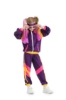 Picture of Kids 80s Retro Hip Hop Disco Hippie Modern Jazz Performance Costume - Pink
