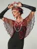 Picture of 1920s Womens Vintage Boutique Beaded Sequin Flapper Cape - Beige