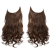 Picture of Hair Extensions - Long Wavy Natural Colours Halo Wire Adjustable