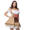 Picture of Oktoberfest Beer Girl Costume Short Khaki Bavarian Dress