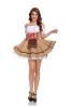 Picture of Oktoberfest Beer Girl Costume Short Khaki Bavarian Dress