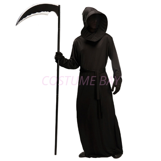 Picture of Adult Grim Reaper Horror Costume - Black Robe Faceless