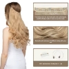 Picture of Hair Extensions - Long Wavy Natural Colours Halo Wire Adjustable