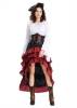 Picture of Women's Sexy Pirate Queen Costume Elegant Buccaneer Dress with Hat