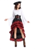 Picture of Women's Sexy Pirate Queen Costume Elegant Buccaneer Dress with Hat