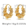 Picture of Spring Winding Earrings Gold Plated Hoop
